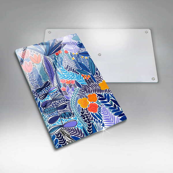 Glass worktop saver Painted meadow