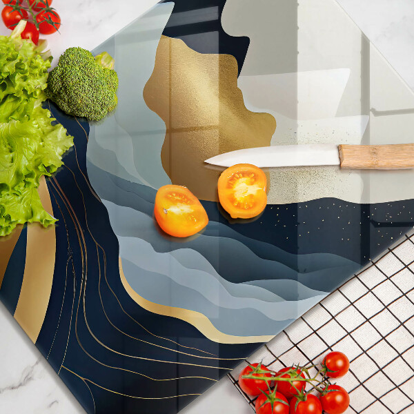 Glass worktop saver Abstract mountains