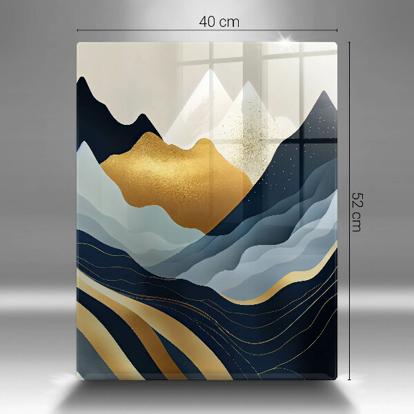 Glass worktop saver Abstract mountains