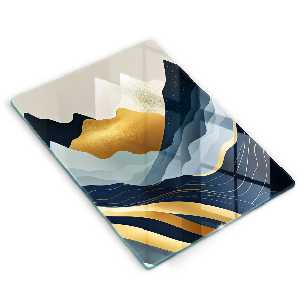 Glass worktop saver Abstract mountains