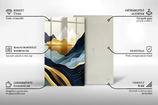 Glass worktop saver Abstract mountains