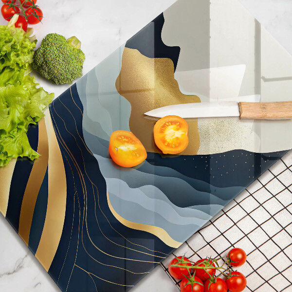 Glass worktop saver Abstract mountains