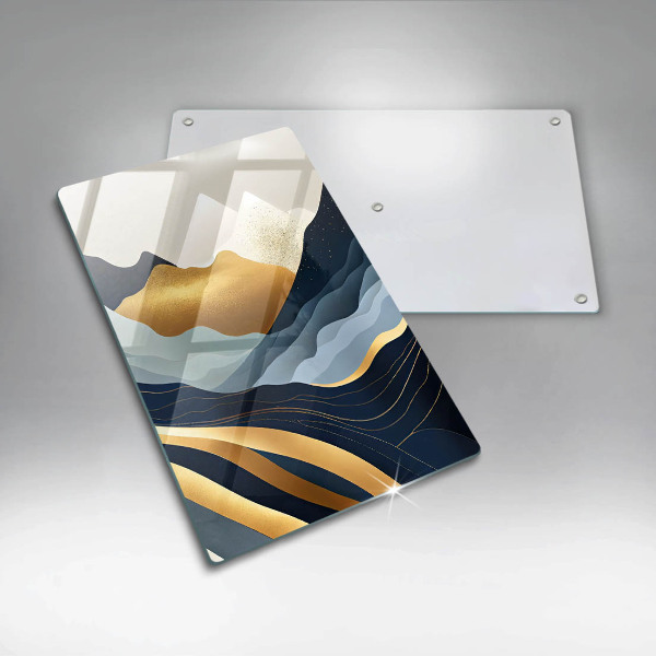 Glass worktop saver Abstract mountains