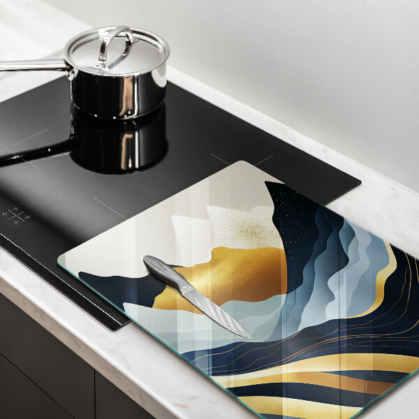 Glass worktop saver Abstract mountains