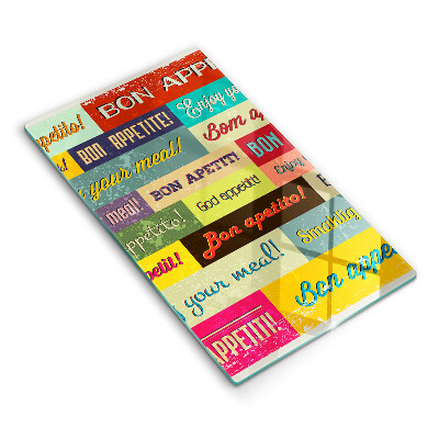 Cutting board Enjoy your meal transcriptions