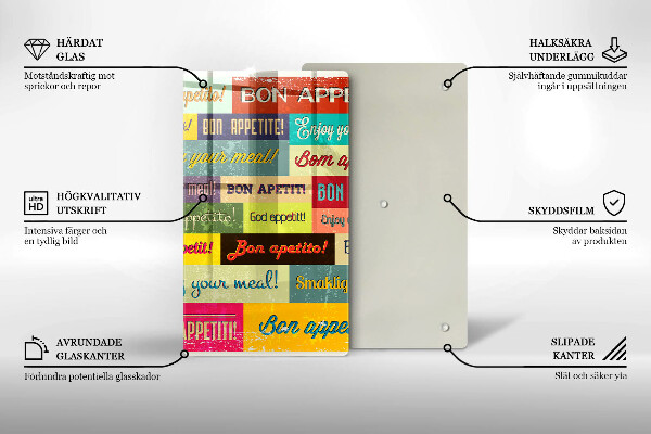 Cutting board Enjoy your meal transcriptions