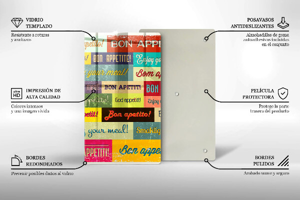 Cutting board Enjoy your meal transcriptions