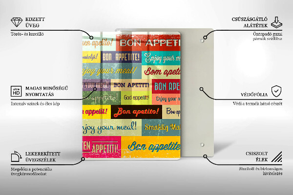 Cutting board Enjoy your meal transcriptions