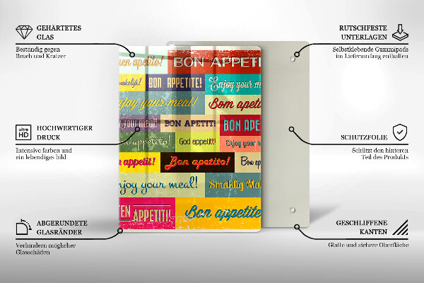 Cutting board Enjoy your meal transcriptions
