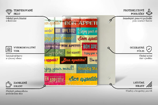 Cutting board Enjoy your meal transcriptions