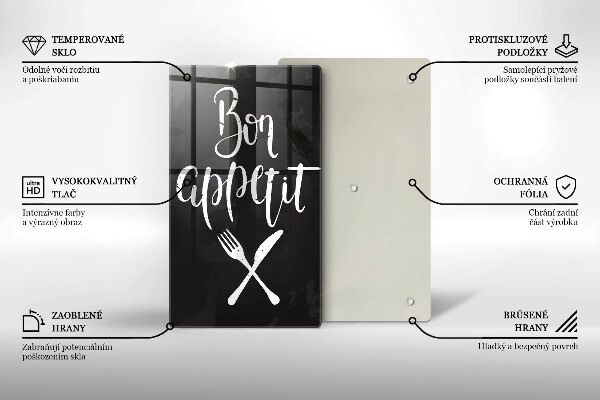 Cutting board The inscription Bon Appetit