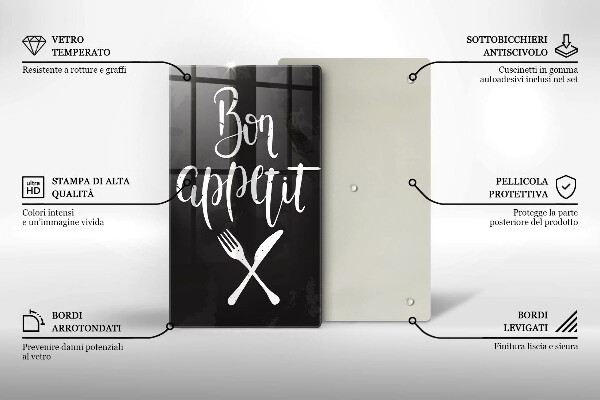 Cutting board The inscription Bon Appetit