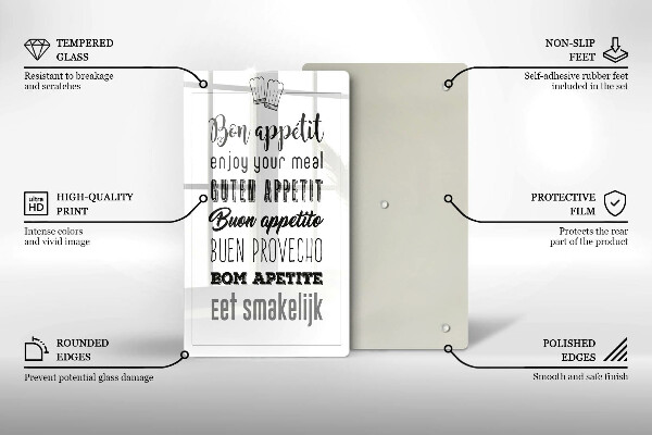 Cutting board Kitchen inscription, sentence