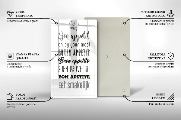 Cutting board Kitchen inscription, sentence