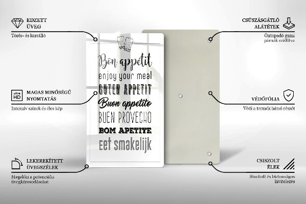 Cutting board Kitchen inscription, sentence