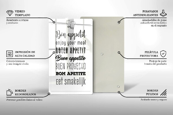 Cutting board Kitchen inscription, sentence