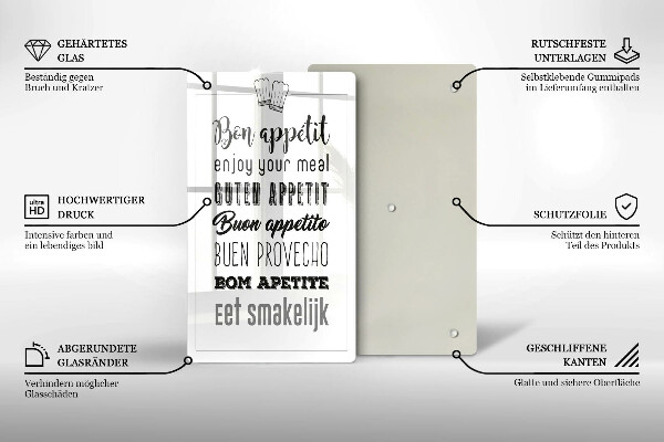 Cutting board Kitchen inscription, sentence