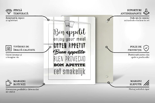 Cutting board Kitchen inscription, sentence