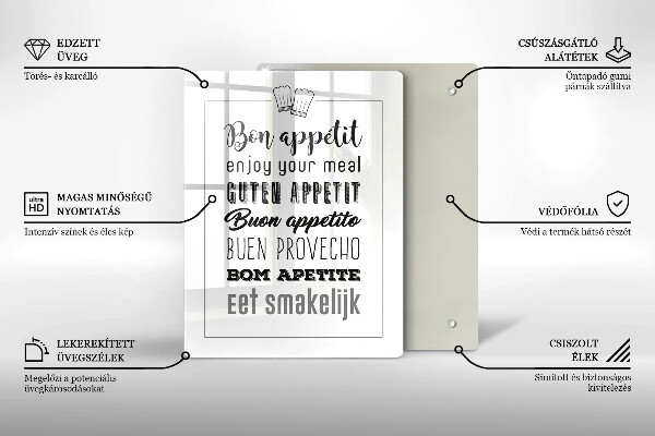 Cutting board Kitchen inscription, sentence