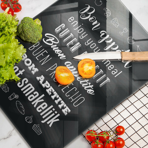 Cutting board Kitchen inscription, sentence