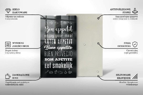 Cutting board Kitchen inscription, sentence