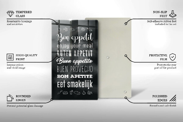 Cutting board Kitchen inscription, sentence