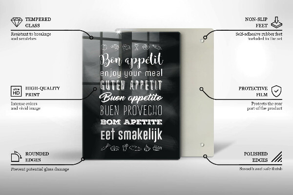 Cutting board Kitchen inscription, sentence