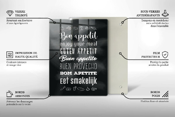 Cutting board Kitchen inscription, sentence