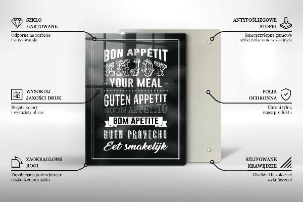 Cutting board Inscription to the kitchen, sentence