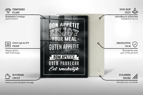 Cutting board Inscription to the kitchen, sentence