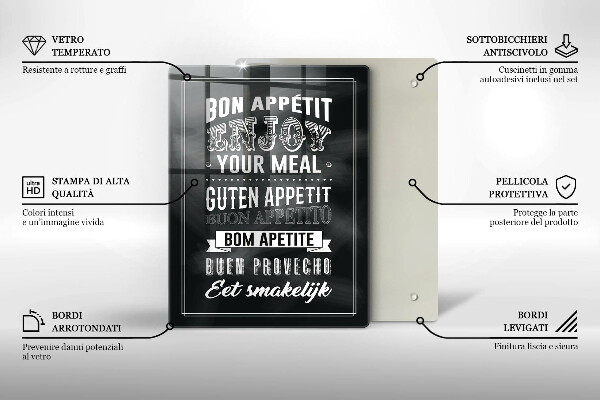 Cutting board Inscription to the kitchen, sentence