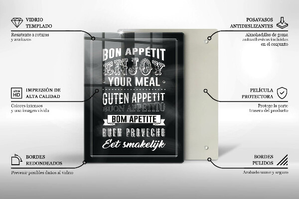 Cutting board Inscription to the kitchen, sentence