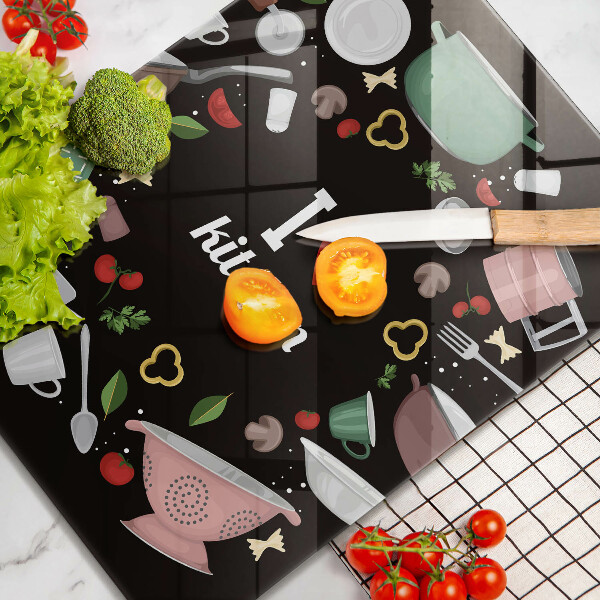 Cutting board Illustration I Love Kitchen