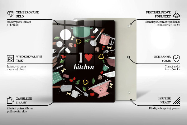 Cutting board Illustration I Love Kitchen