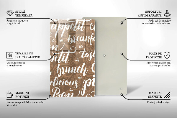 Cutting board Text Bon Appetit