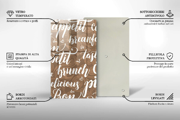 Cutting board Text Bon Appetit