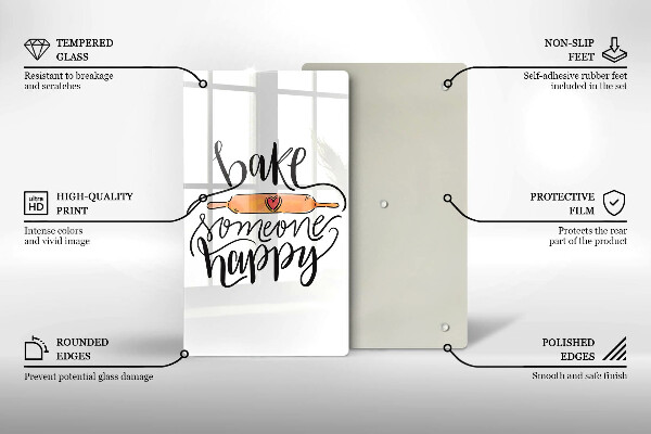 Cutting board Bake some happy