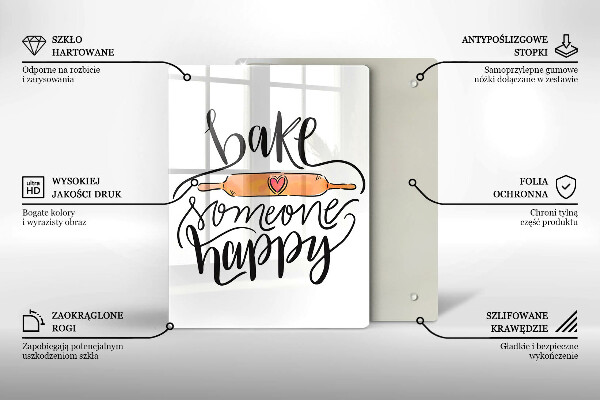 Cutting board Bake some happy