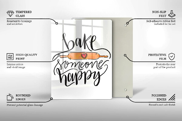 Cutting board Bake some happy