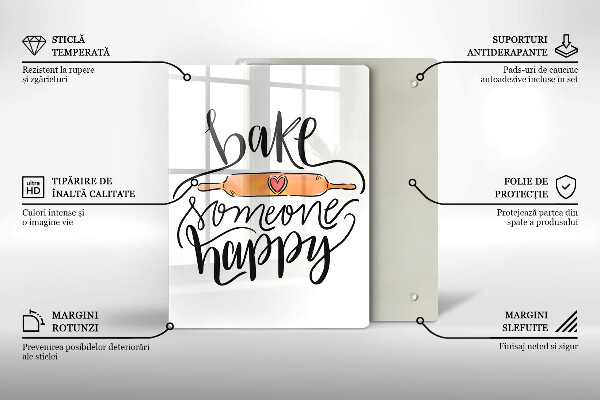 Cutting board Bake some happy