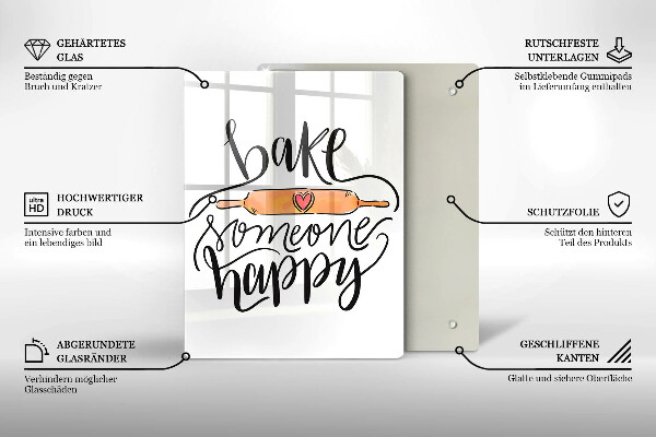 Cutting board Bake some happy