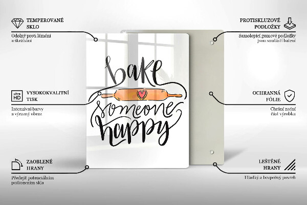 Cutting board Bake some happy