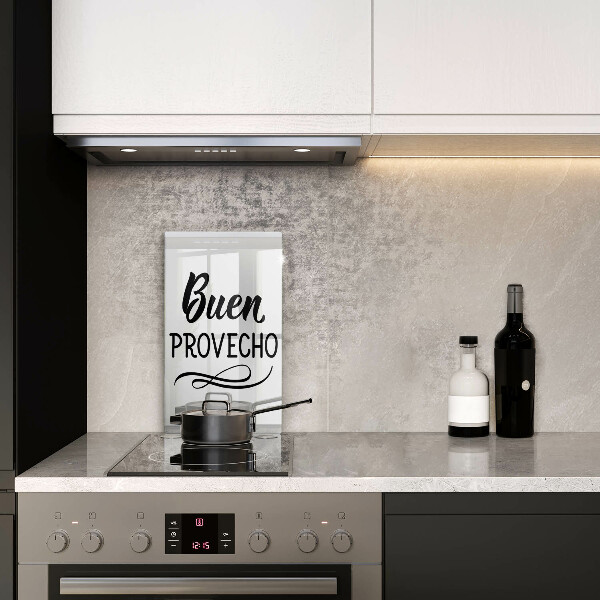 Glass worktop saver The inscription Buen Provecho
