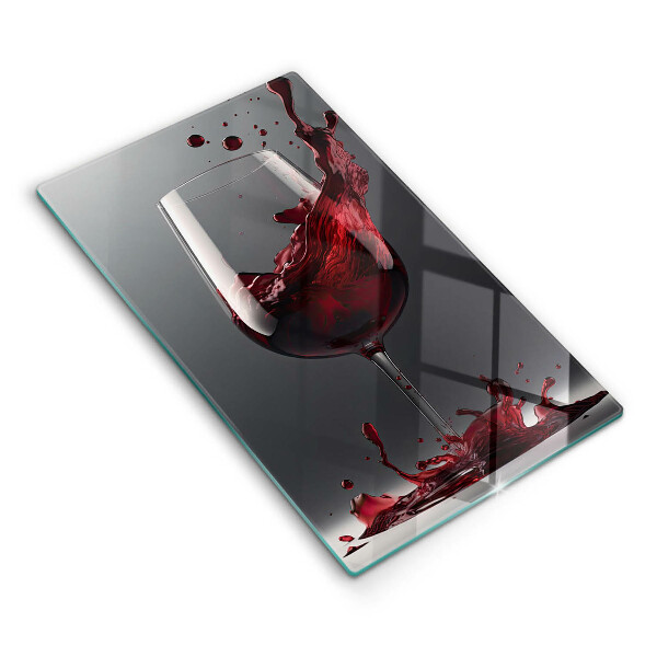 Glass worktop saver Red wine in a glass