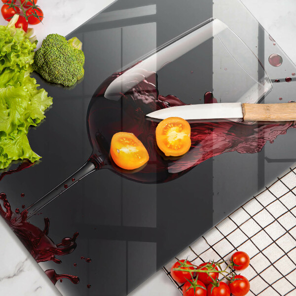 Glass worktop saver Red wine in a glass