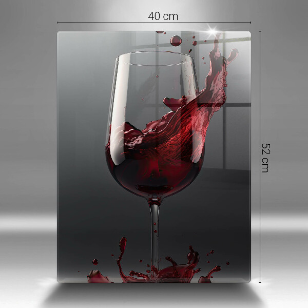 Glass worktop saver Red wine in a glass