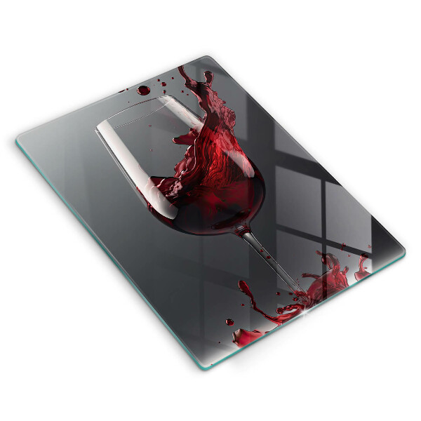 Glass worktop saver Red wine in a glass