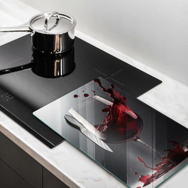 Glass worktop saver Red wine in a glass