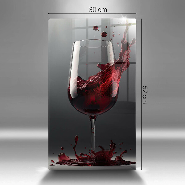 Glass worktop saver Red wine in a glass