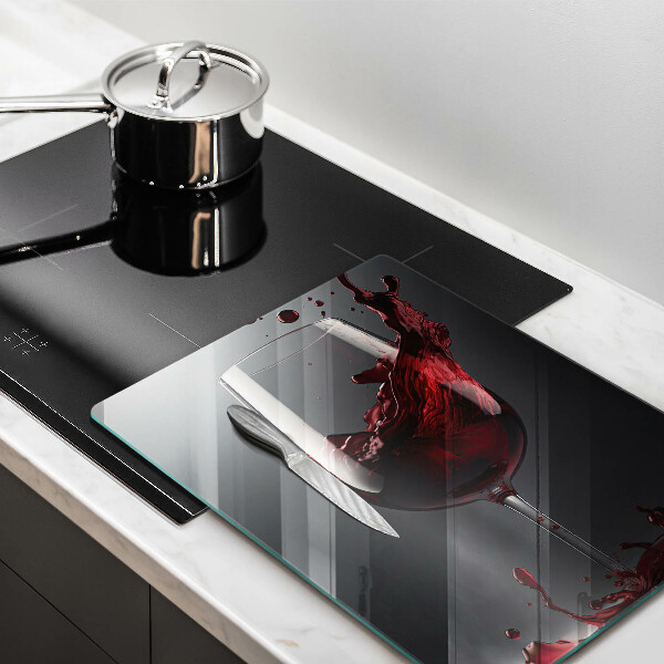 Glass worktop saver Red wine in a glass
